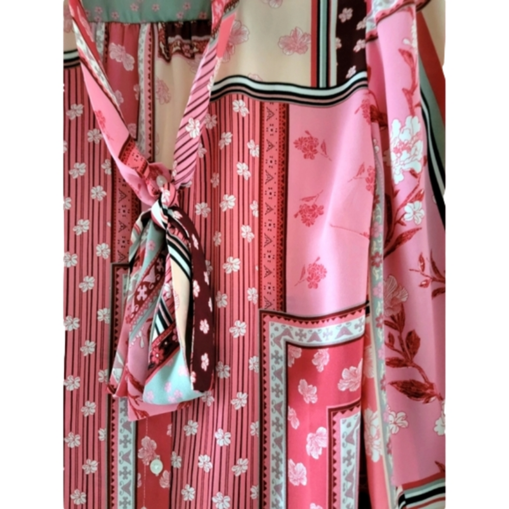 Talbots Patchwork Floral Bow Blouse - image 6